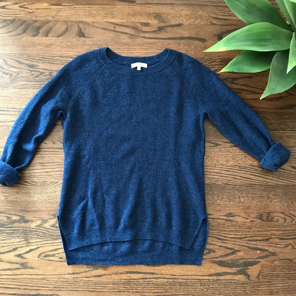 Madewell Blue Hi-Lo Sweater